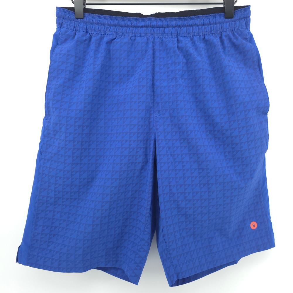 Bonobos Mens Shorts GoodSport 31 Blue Geometric Athletic Training Gym 9" Inseam